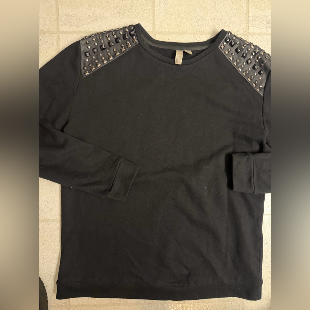 Black Studded Embellished sweatshirt